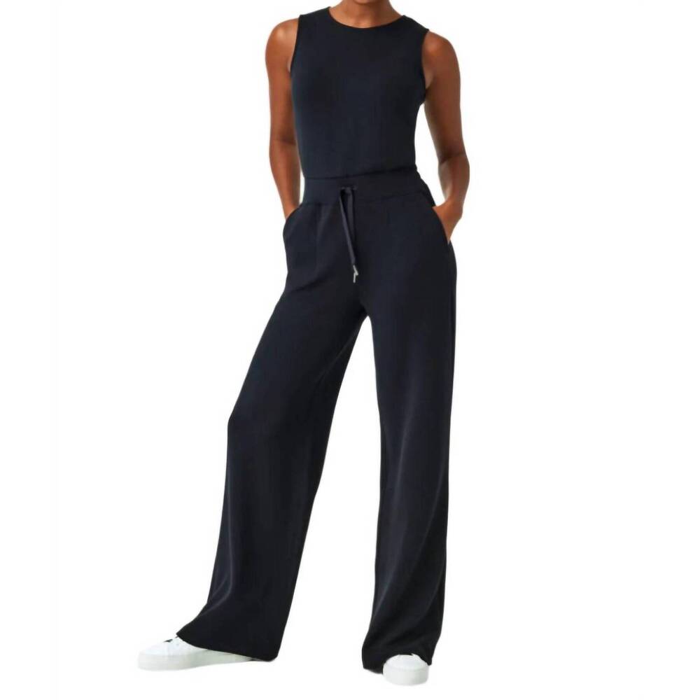 SPANX Elegant Black Wide-Leg Jumpsuit